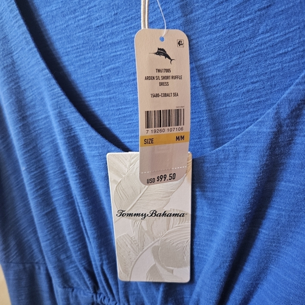 Tommy Bahama Arden Short Ruffle Dress (Cobalt Sea) - Picture 7 of 9